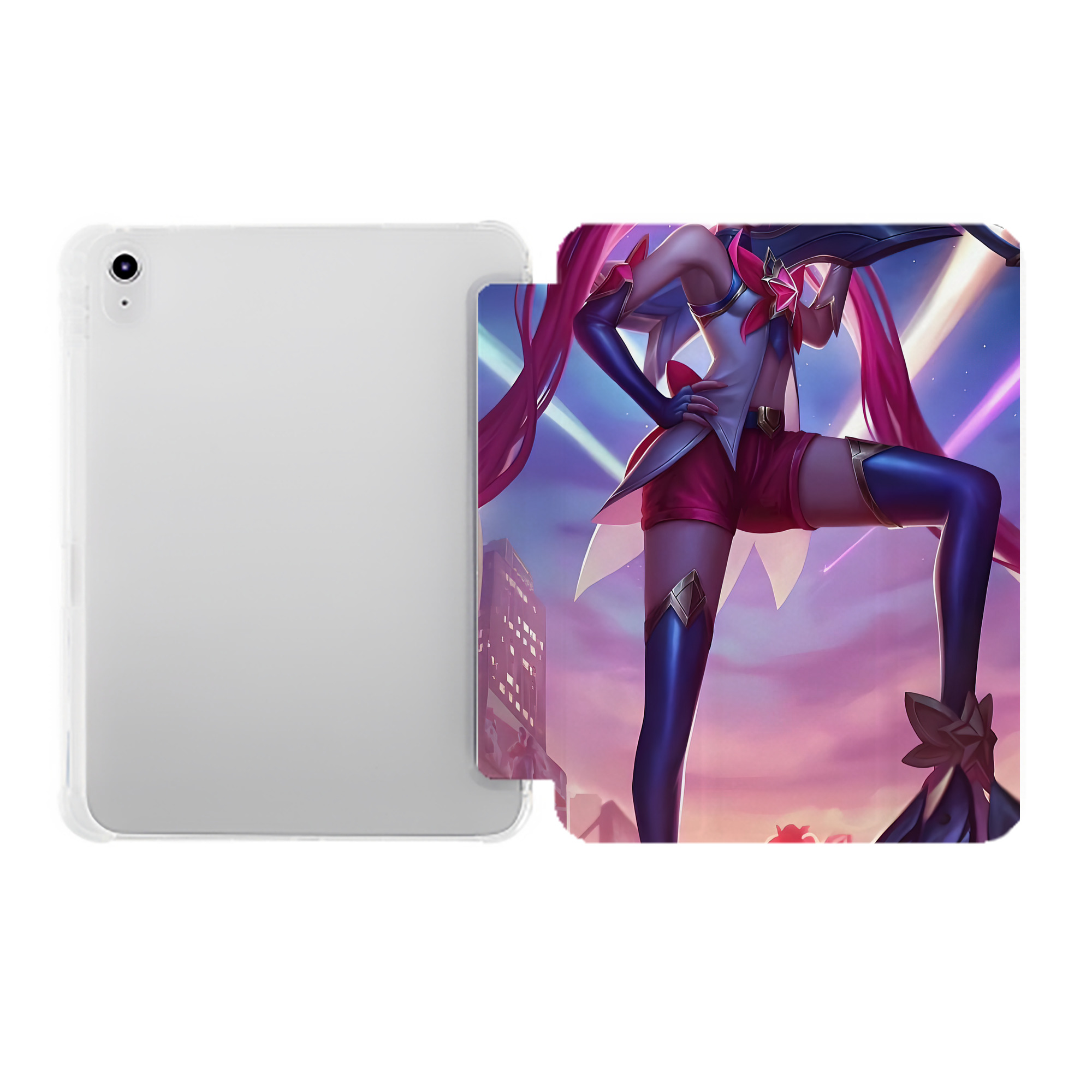 （画像用） リーグ・オブ・レジェンド League of Legends LOL IPad ケース ペン収納付き 三つ折りスタンド PUレザー×シリコン 対応機種9.5/10.5/10.9インチ